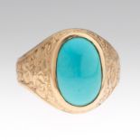 Gold and Persian Turquoise Ring