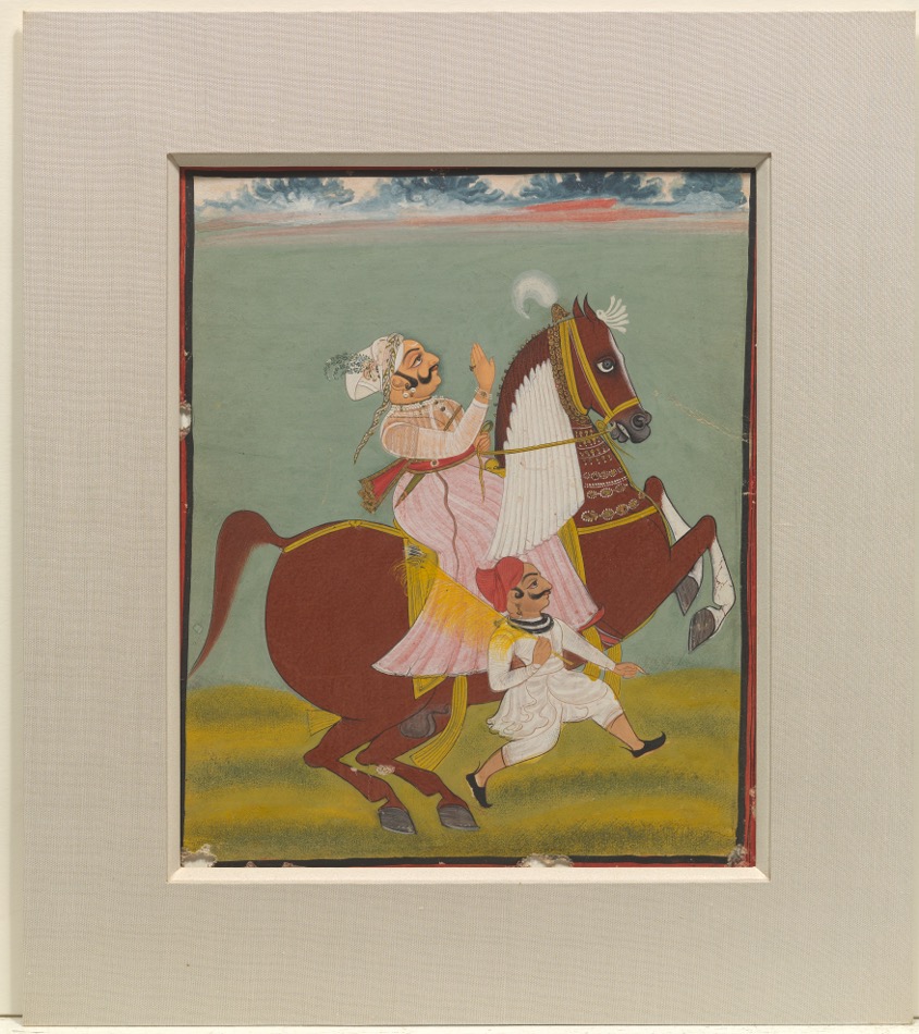 Rajasthan Equestrian Portrait, ca. Late 18th Century - Image 3 of 6