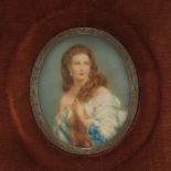 Italian Miniature Portrait of Countess Rimsky-Korsakov after Franz Xaver Winterhalter (1805-1873)