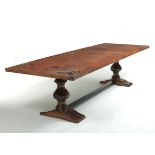 Arhaus "Tuscany" Hand Hammered Copper Trestle Dining Table