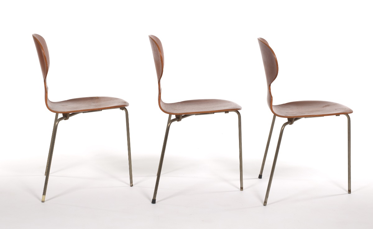 Ten Arne Jacobsen for Fritz Hansen "Ant" Wooden Chairs - Image 15 of 20