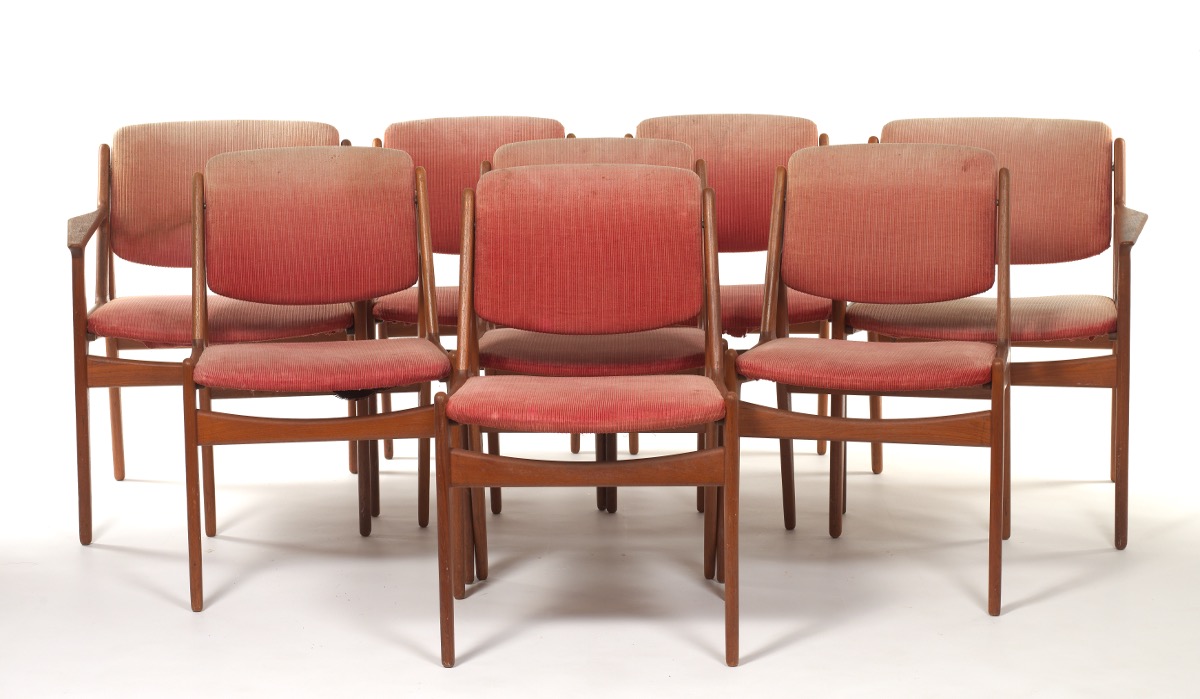 Eight Arne Vodder "Ella" Chairs for Vamo