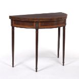 Georgian Style Demi-Lune Flip Top Game Table