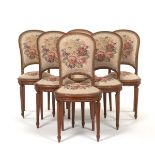 Set of Six Louis XVI Style Dining Chairs