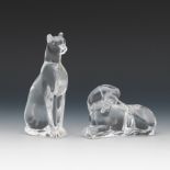 Baccarat Crystal, Panther and Unicorn, ca. 20th Century