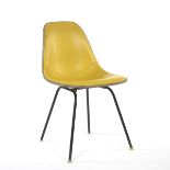 Eames Molded Yellow Fiberglass Chair by Herman Miller