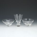 Three Steuben Crystal Vessels by Donald Pollard