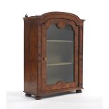 Continental Burled Wood Wall Vitrine