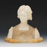 Alabaster Cabinet Bust of Maiden