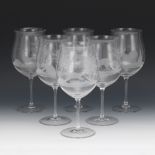 Six Joseph Riedel Sommeliers Burgundy Grand Cru Glasses, ca. 1970's