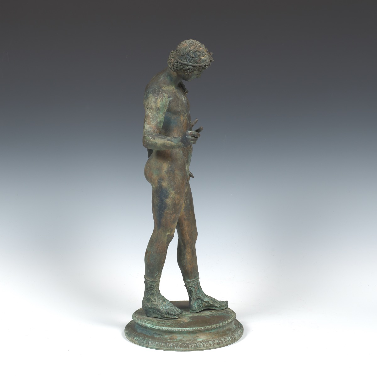 Bronze Sculpture of Praxiteles' Narcissus - Image 2 of 6