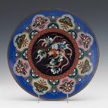 Japanese Cloisonne Plate with Rooster
