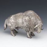 Silver over Bronze Sculpture of a Musk Ox