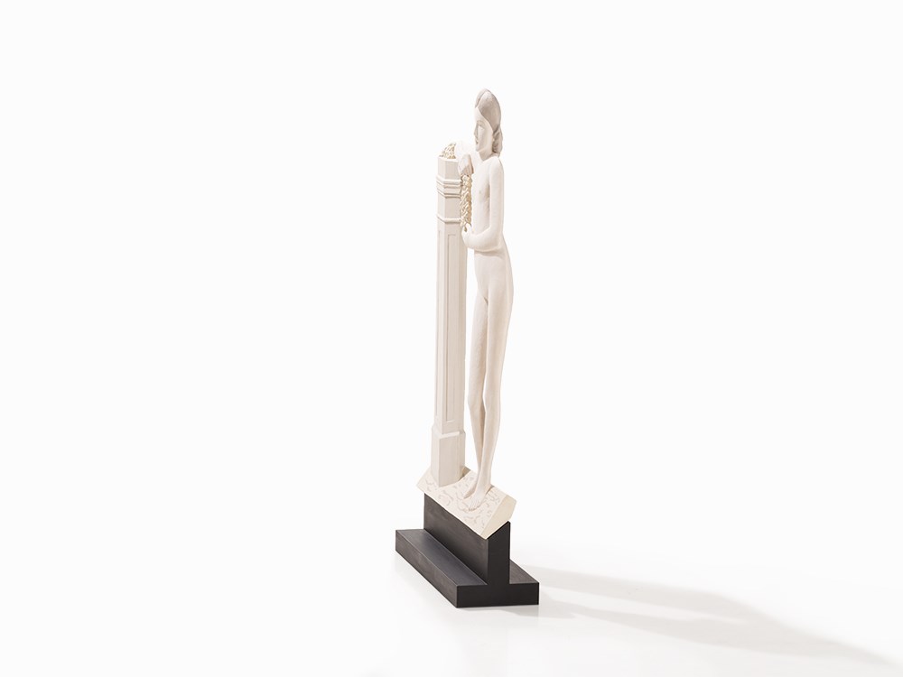 Albert Ricken (b. 1970), Felicitas, Plaster Sculpture, 2007 Plaster, partially painted, wooden - Image 7 of 12