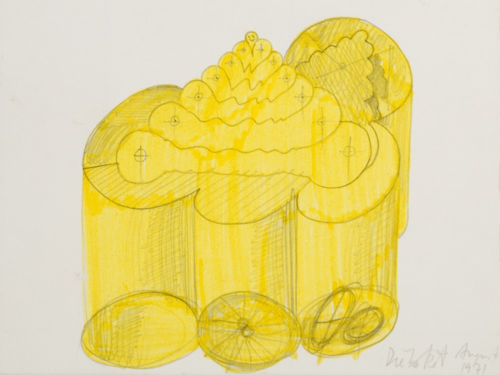 Dieter Roth (1930-1998), Widder and Messingtante, 1971Felt pen over pencil on paper, laid to - Image 7 of 13