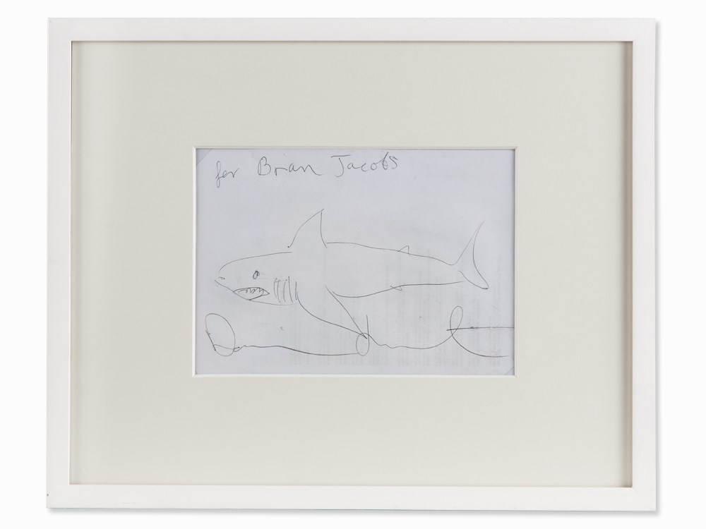 Damien Hirst (b. 1965), Shark, Ballpen Drawing, 2007Black ballpen on paperEngland, 2007Damien