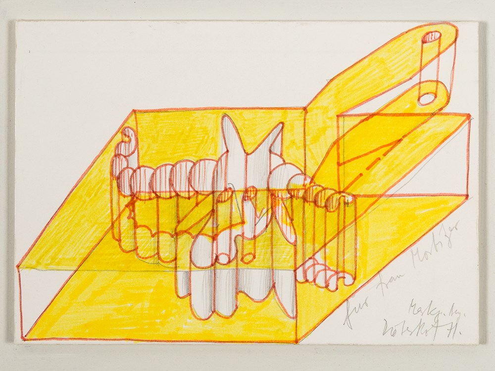 Dieter Roth (1930-1998), Widder and Messingtante, 1971Felt pen over pencil on paper, laid to - Image 2 of 13