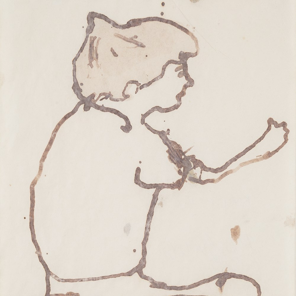 Donald Baechler (b. 1956), Kneeling Boy, Watercolor, 1989 Watercolor on fine paperUSA, 1989Donald - Image 7 of 7