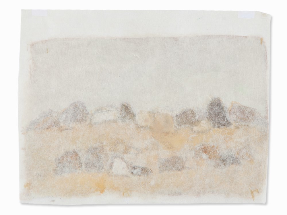 Zoran Mušič (1909-2005), Dalmatian Landscape , 1979Watercolor and gouache on Japan paper Dalmatia, - Image 5 of 6