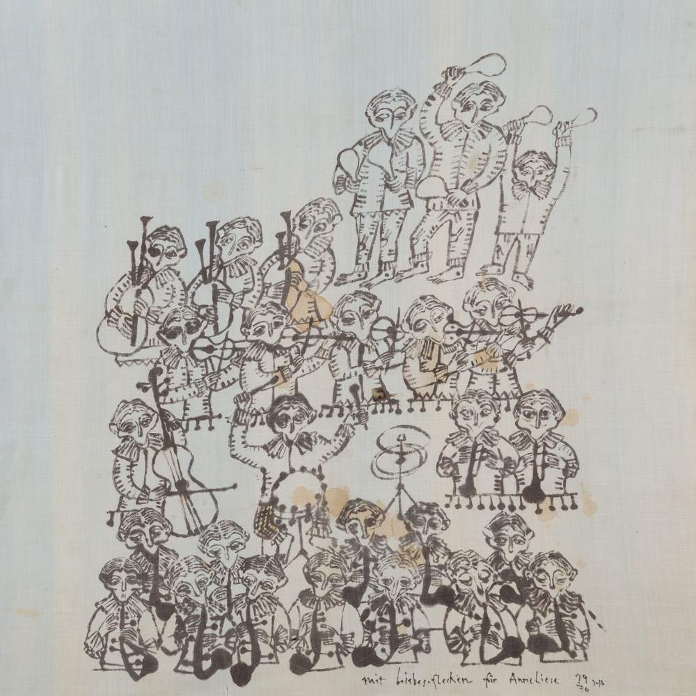 Horst Janssen (1929-1995), Drawing, Konzert der Affen, 1970Felt tip pen on viscoseGermany, 1970Horst - Image 10 of 10