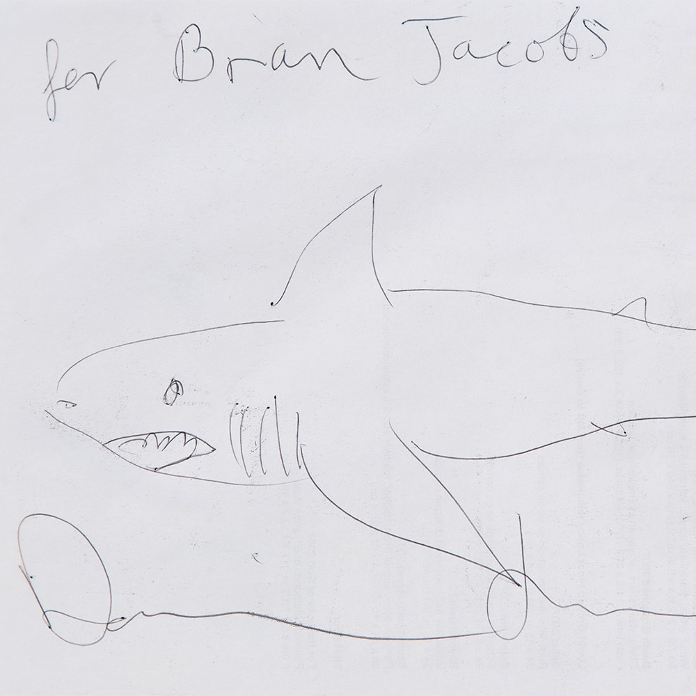 Damien Hirst (b. 1965), Shark, Ballpen Drawing, 2007Black ballpen on paperEngland, 2007Damien - Image 7 of 7