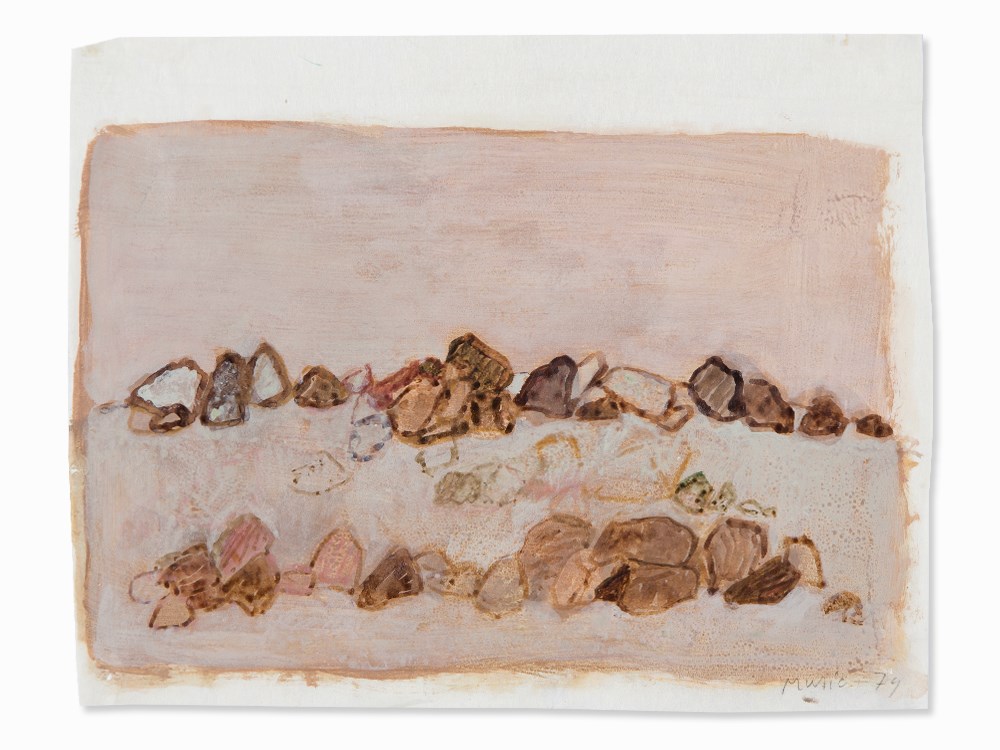 Zoran Mušič (1909-2005), Dalmatian Landscape , 1979Watercolor and gouache on Japan paper Dalmatia,