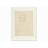 Wolfgang Peuker, Betonfacharbeiter, Drawing, 1974Pencil drawing on firm watercolor paperGermany,