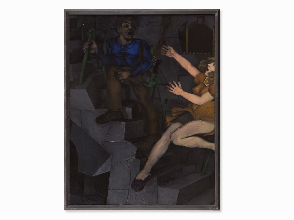 Milo Reice (b. 1952), Orpheus Losing Eurydice to Hades, 1983/86Oil on canvasUSA, 1983/86Milo