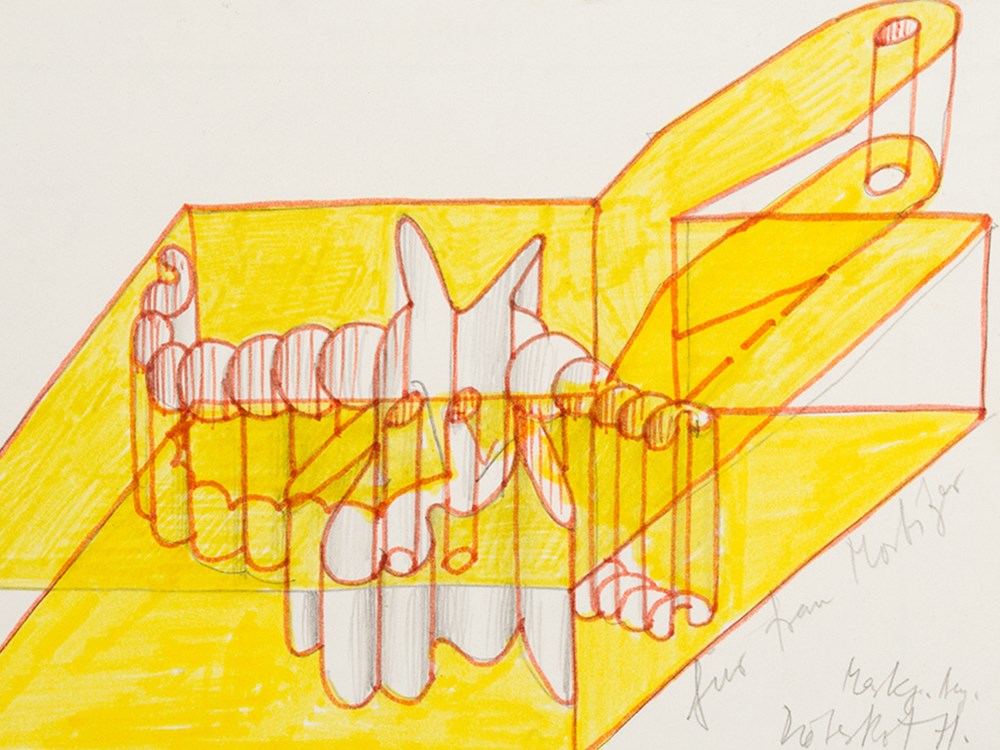 Dieter Roth (1930-1998), Widder and Messingtante, 1971Felt pen over pencil on paper, laid to - Image 3 of 13