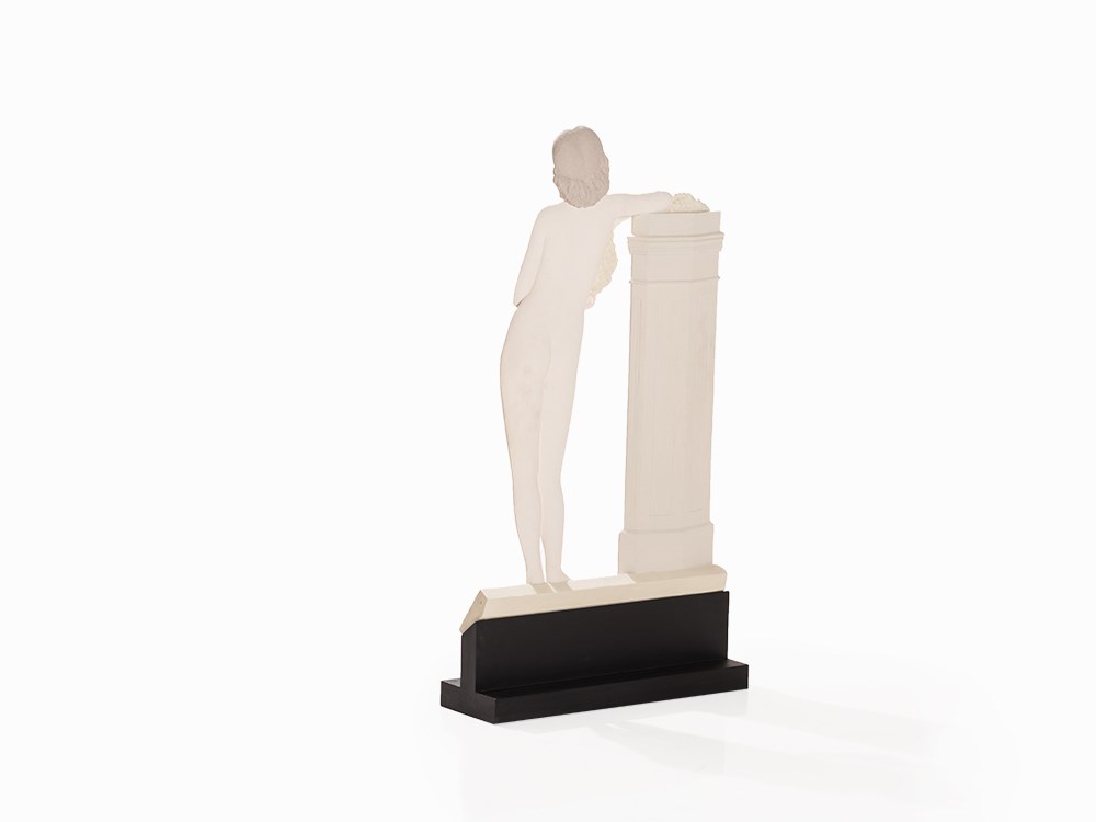 Albert Ricken (b. 1970), Felicitas, Plaster Sculpture, 2007 Plaster, partially painted, wooden - Image 9 of 12