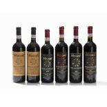 6 Bottles 1998/1999/2001 Mocali Brunello, Riserva & Raunate Zwei Flaschen Brunello di Montalcino,