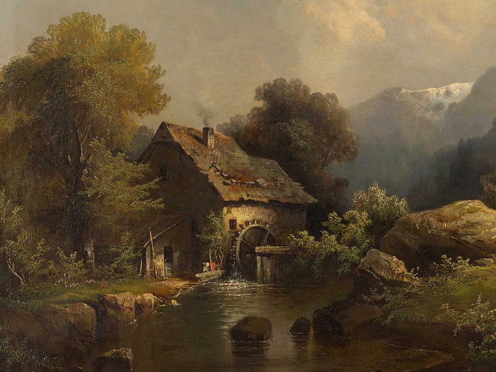 Franz Emil Krause (c.1836-1900), Landscape, Oil, 19th C. Oil on canvasGermany, 19th centuryFranz - Image 7 of 11