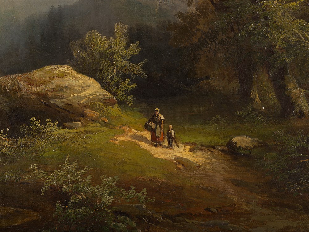 Franz Emil Krause (c.1836-1900), Landscape, Oil, 19th C. Oil on canvasGermany, 19th centuryFranz - Image 8 of 11