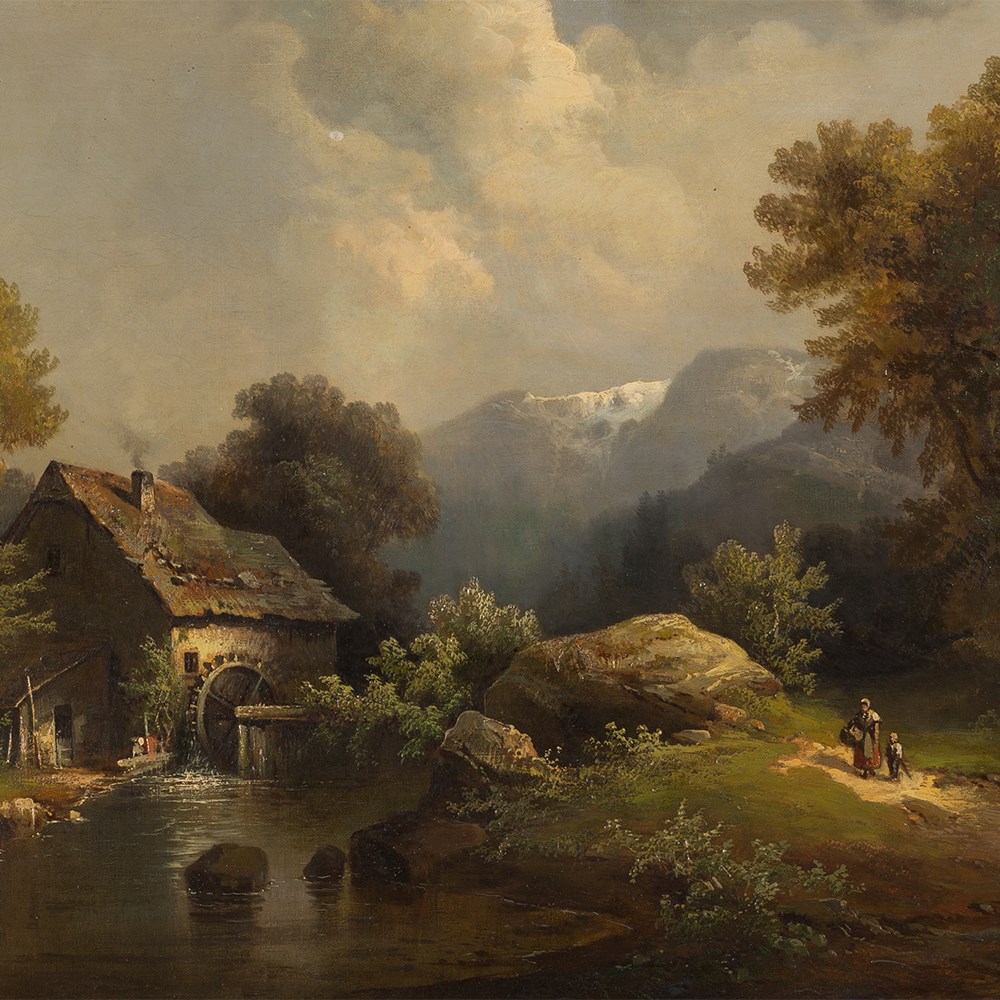 Franz Emil Krause (c.1836-1900), Landscape, Oil, 19th C. Oil on canvasGermany, 19th centuryFranz - Image 11 of 11