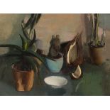 Frederick Serger (1889-1965), Still Life with Cactus, Oil, 1949 Oil on canvasUSA, 1949Frederick