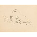 Georg Tappert (1880-1957), Crouching Betty, Pen and Ink, c.1910Pen and ink on drawing