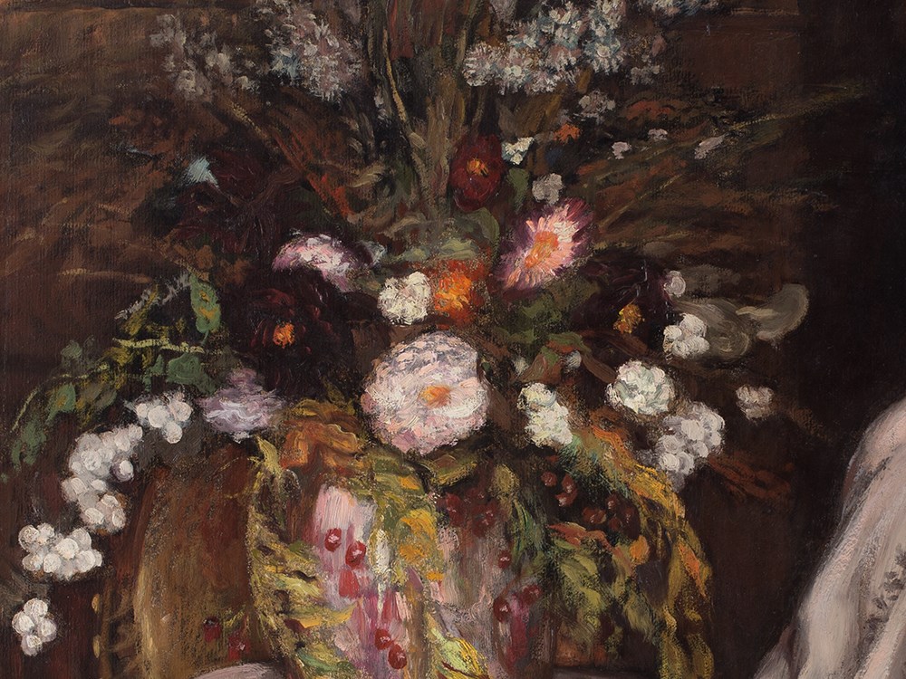 Émile Bernard, La Sicilienne au Bouquet de Fleurs, 1922Oil on paper, laid on cardboardItaly/ - Image 7 of 10
