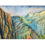 Bruno Krauskopf (1892-1960), Fjord Landscape, Gouache, c. 1940Gouache and watercolor on wove