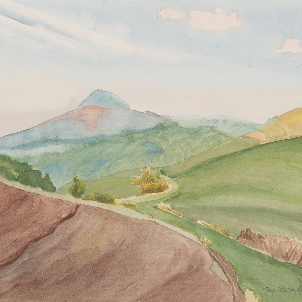 Erich Heckel (1883-1970), Im Mittelgebirge, Watercolor, 1944Watercolor on laid paperGermany, - Image 7 of 7