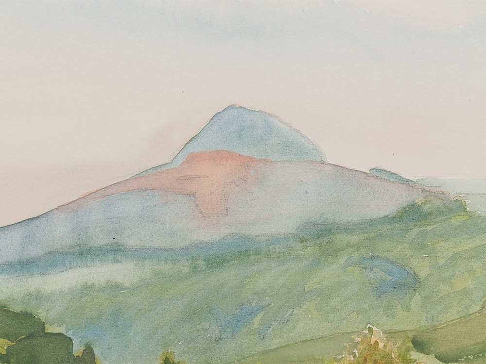 Erich Heckel (1883-1970), Im Mittelgebirge, Watercolor, 1944Watercolor on laid paperGermany, - Image 5 of 7