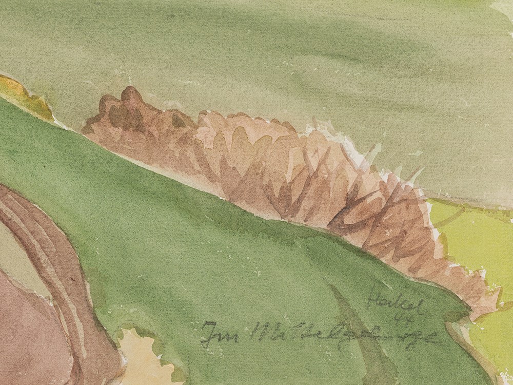 Erich Heckel (1883-1970), Im Mittelgebirge, Watercolor, 1944Watercolor on laid paperGermany, - Image 3 of 7