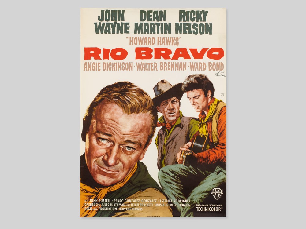 Stylish “Rio Bravo“ advertising poster by Rolf Goetze, 1959 Germany, 1959Offset print on paperWith - Image 2 of 8