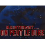 Rare Film Poster, “Maintenant on peut le dire“, France, 1947 France, 1947Colour lithograph on