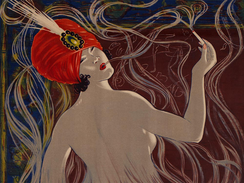 Advertising poster for "Cigarettes Sapphire", Stephano, ca 1925 France, circa 1925Lithography on