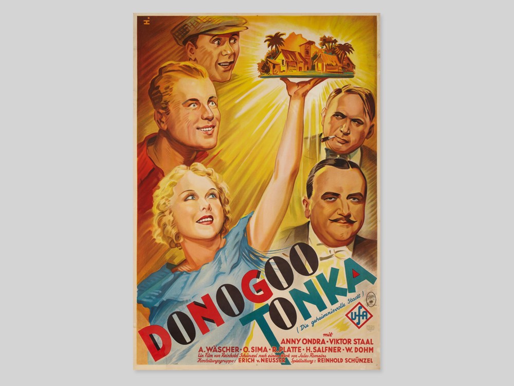 A rare movie poster “Donogoo Tonka” by Alfred Herrmann, 1936 Germany, 1936Colour lithography on - Image 2 of 7