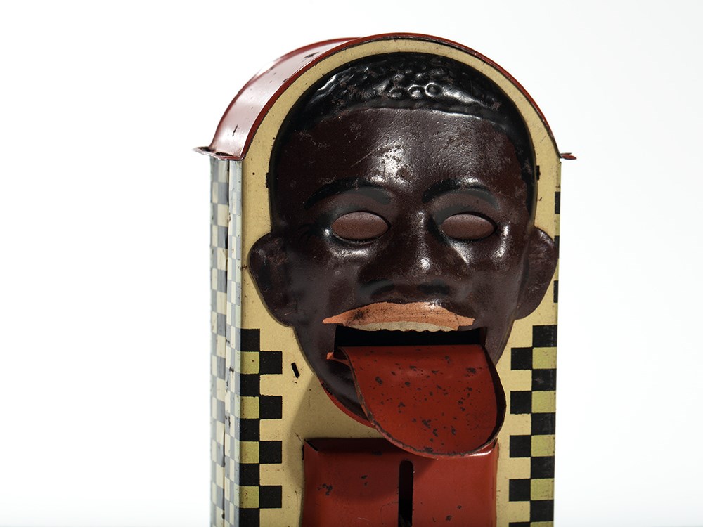 “Jolly Negro” money bank, Saalheimer & Strauß, after 1920 Lithographed tinplateGermany, after - Image 2 of 9