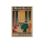 B. Fischer, Advertising Poster, “43e Beurs van de Dameskroniek" Colour lithography on