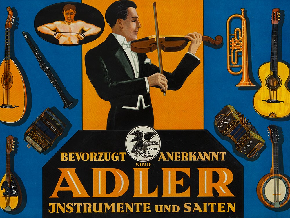 Embossed advertising cardboard for Adler instruments, 1910 Germany, around 1910Embossed cardboard, - Image 3 of 7