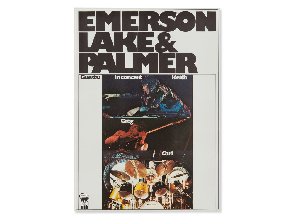 ‘Emerson, Lake & Palmers‘ Concert Poster, 1971 Offset print on paper Germany, 1971 Published by