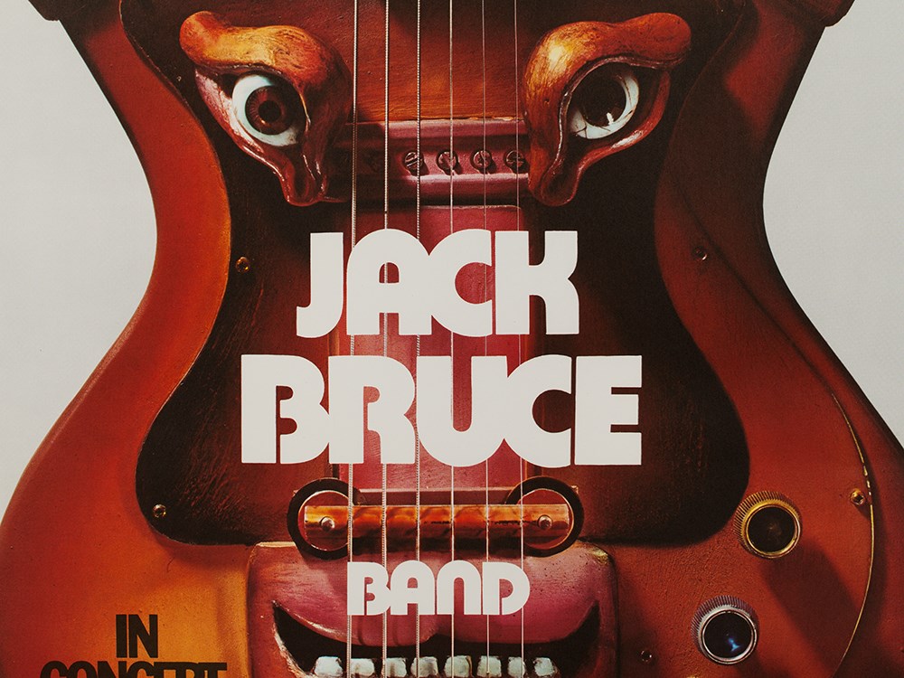 Funky concert poster “Jack Bruce Band” by Guenther Kieser, 1977 Germany, around 1977Offset print - Image 2 of 7